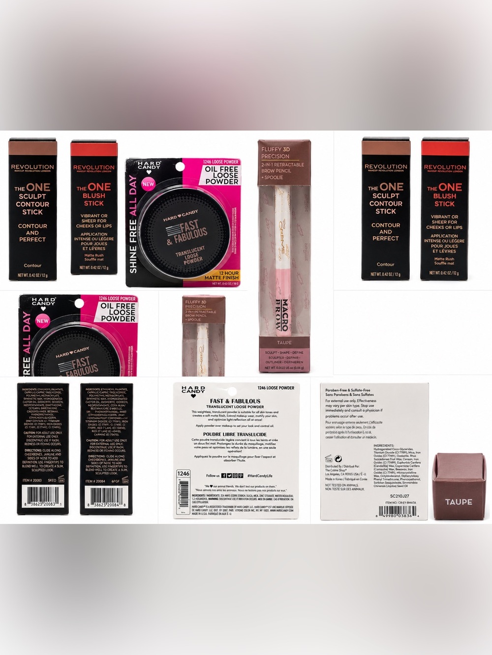 NEW Makeup Bundle Revolution Hard Candy Creme Shop Blush Contour Brow